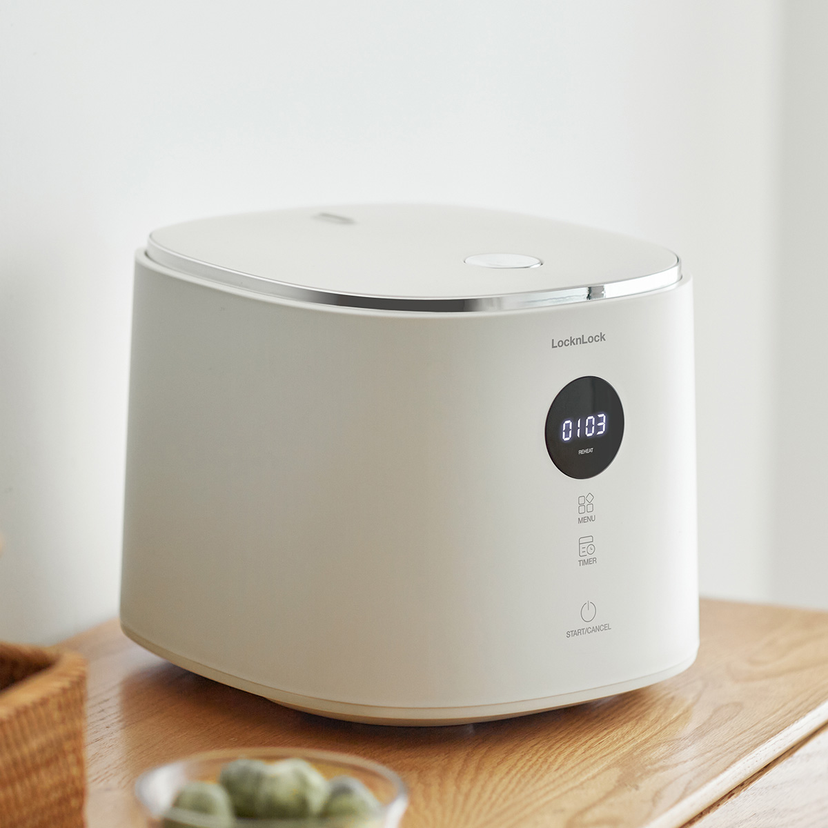 Nồi Cơm Điện Locknlock Bianco Nemo Rice Cooker 220V, 50Hz, 605W, 1.2L - Màu Ngà - EJR384IVY